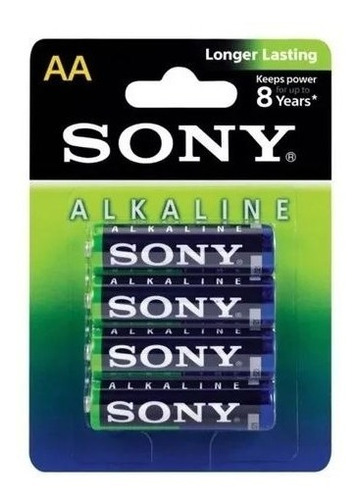 Kit 8 Cartelas Pilha Sony Alkalina Aa Am3l B4d