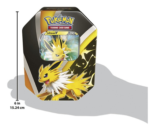 Lata Pokemon Evoluções De Eevee Jolteon V - Copag