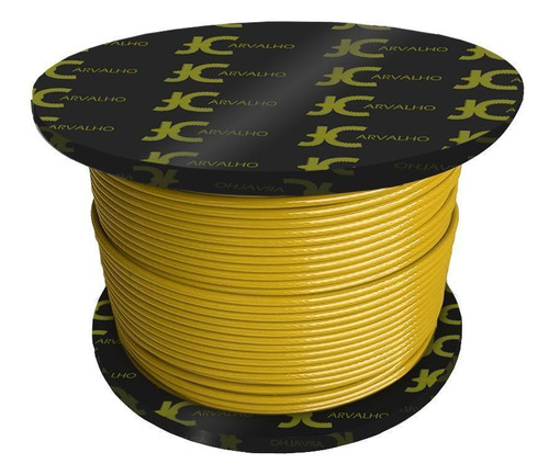 20m Cabo Aço Revestido Para Academia Pvc Amarelo 1/8 X 4,8