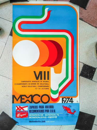 Cartel Viii Campeonatos Mundiales De Volleyball Mexico 1974