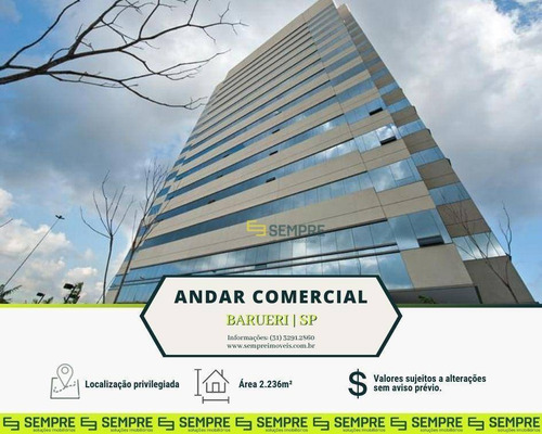 Imagem 1 de 12 de Laje Corporativa Para Alugar, 2.236 M² E 46 Vagas - Tamboré - Barueri/sp - Ac0027