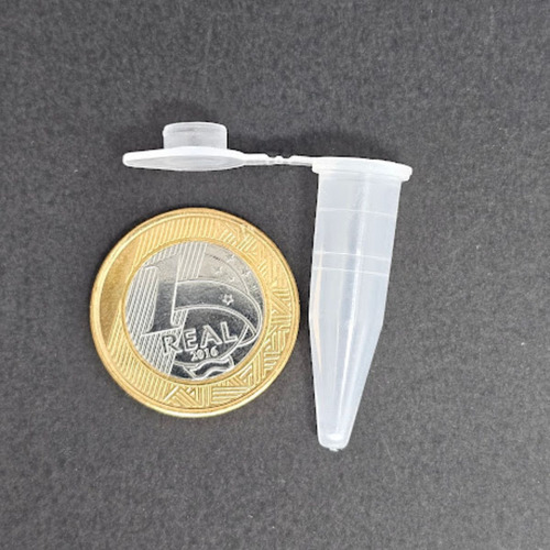 Microtubo Mini 0,9ml Int E 1,5ml Ext Pacote C/1.000 Incolor
