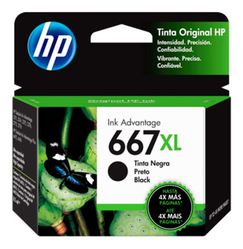 Imagen 2 de 5 de Combo 2 Cartucho Tinta Hp 667xl 1color 3ym80al 1negro 3ym81a