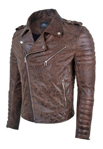 Chaqueta En Cuero Blug Terracota