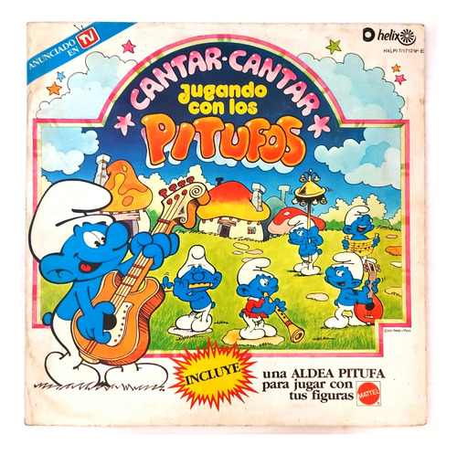 Los Pitufos - Cantar Cantar Jugando Con Los Pitufos     Lp
