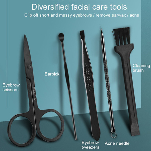 Kit De Limpieza De Uñas Juego De Herramientas Con Cortapelos