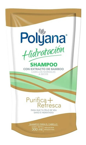 Shampoo Polyana Hidratación Dp X 300ml Repuesto