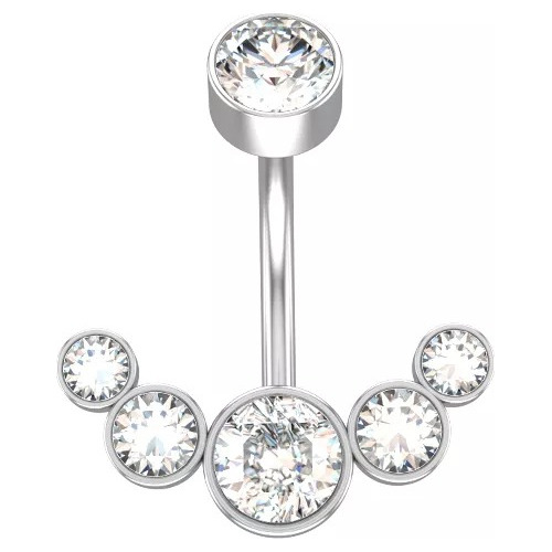 Piercing De Ombligo Strass Multiple Navel Rosca Interna