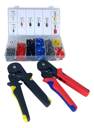 Pinzas para engarzar alambres y 2500 ojales terminales de 0,25 a 10 mm Hsc8 6-4a