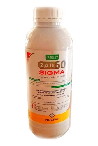 Herbicida Selectivo Para Hoja Ancha 2,4d Al 60% 1 Lt Sigma 
