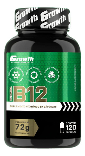Vitamina B12 (120 Cápsulas) - Growth Supplements