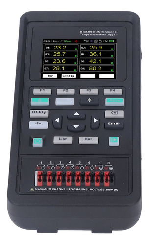 Registrador De Temperatura De Alta Precisión Multicanal Lcd