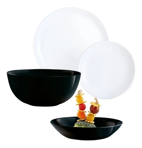 Set X 19 Vajilla Diwali Luminarc Plato Playo Hondo Postre M