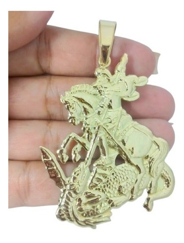 Imagem 4 de 5 de Pingente São Jorge 18 Gramas Ouro 18k