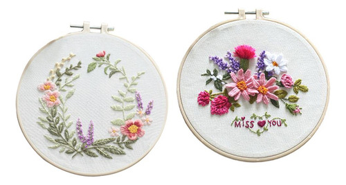 2pcs Kit De Floral Kits De Agujas De De Tela De