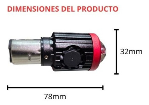 Faro Led Ba20d Foco Proyector Bicolor Moto Italika Dt150
