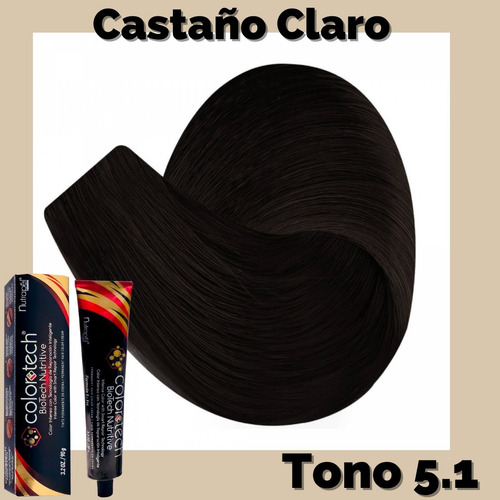 Color Tech Tinte Tono 5.1 Castaño Claro Cenizo Tubo 90g