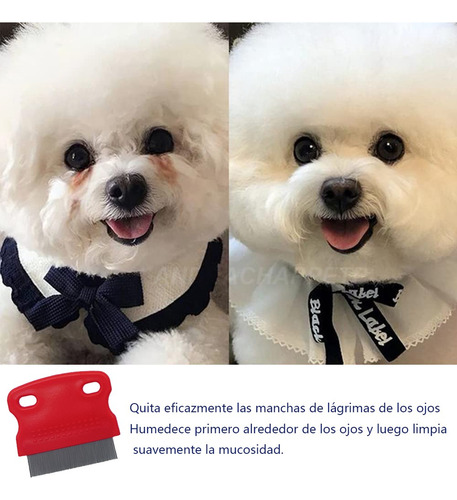 2pz Peine Para Piojos Cepillo Niño Metálico Corto Liendrera Rojo/rosa