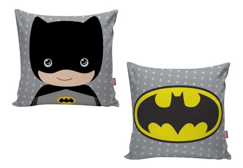 Kit 02 Capa Almofada Decoração Batman Infantil Super Heroi