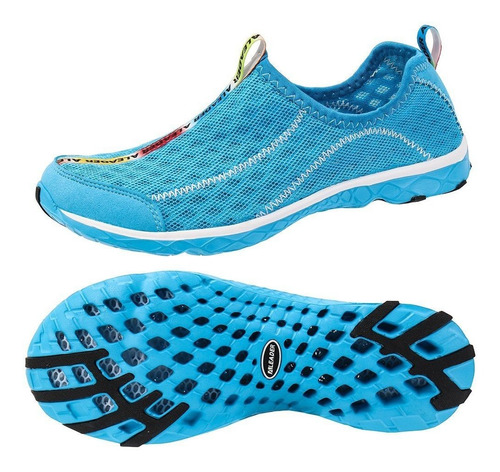 Las Zapatillas De Deporte Aleader Mesh Slip On Water Azul 9