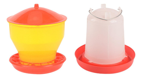 Comedero Para Pollos Y Dispensador De Agua, Barril Con Tapa