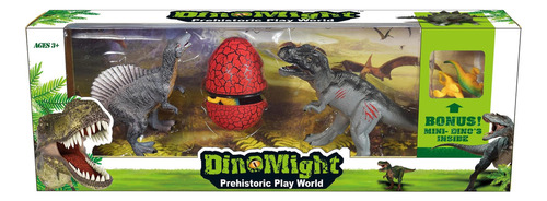 Dinosaurs playset 21 Cm dino might huevo y dinosaurio Rojo