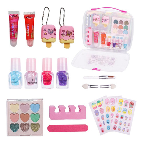 Lovmayz Kit De Maquillaje Infantil Para Ninas, Brillo De Lab