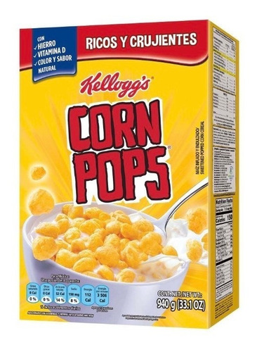 Cereal Corn Pops De Kellogs 940g De Maiz Inflado Y Endulzado