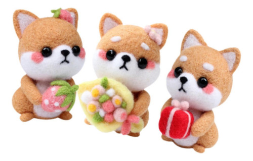 Felting Kit Animal Doll Felting Set Con Instrucción 3pcs