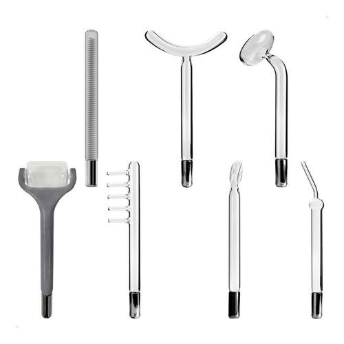 Eletrodos Para Aparelho De Alta Frequencia Kit 7 Unidades Cor Branco
