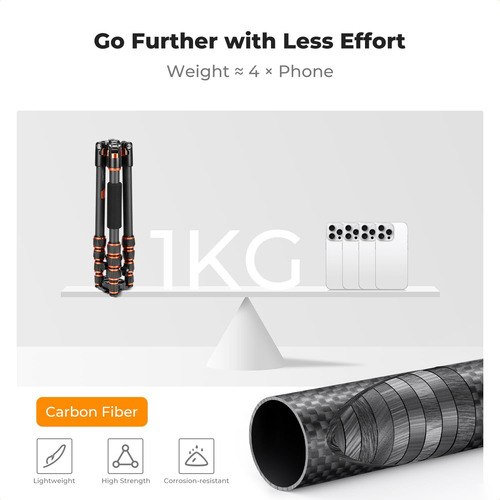 Concepto K&f Trípode De La Cámara De Fibra De Carbono De 60