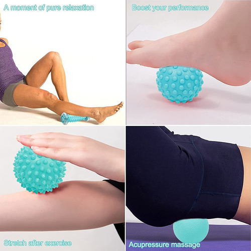 . 4 Rodillo Masajeador De Pies Set Terapia De Bolas De