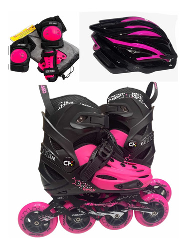 Patines Chicago Semiprofesionales Ajustables + Protecciones