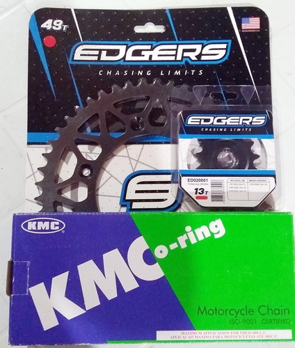 Kit Relação Crf230 Edgers + Corrente Kmc Com Retentor