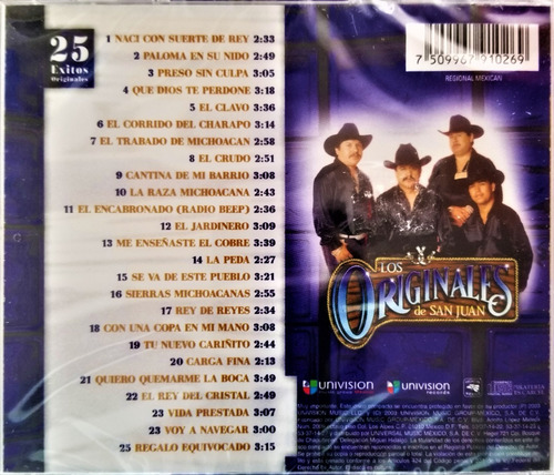 Los Originales De San Juan 15 Exitos Originales Cd Nuevo (Usado)