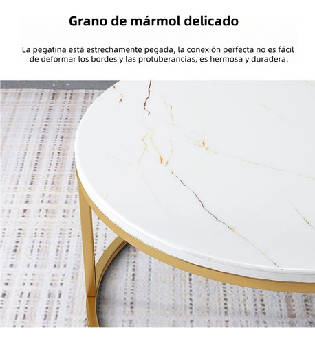 Mesa De Centro Comedor Minimalista Moderna Set De 2 Pcs Blanco