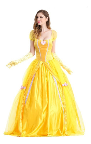Vestido De Princesa Bella Y La Bestia Para Halloween Y Cospl