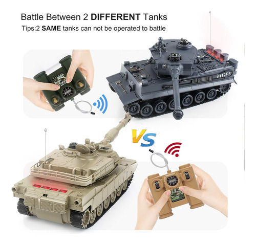 Tanque A Control Remoto Beaure Bure Escala 1:28, Color Gris