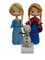 Comprar Adorno Para Torta Frozen Elsa Anna Y Olaf Porcelana Fría 