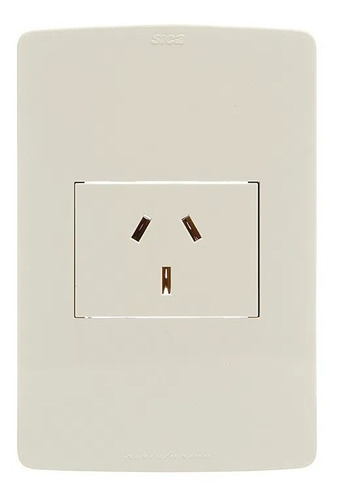 Llave De Luz Sica - 1 Toma Enchufe Argentino - Blanca Slight