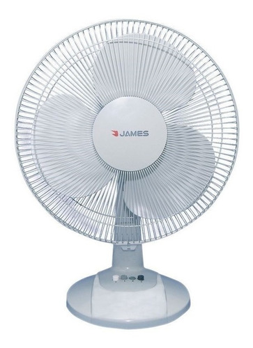 Ventilador De Mesa James Vmj 16a Blanco Con 3 Aspas, 400 mm