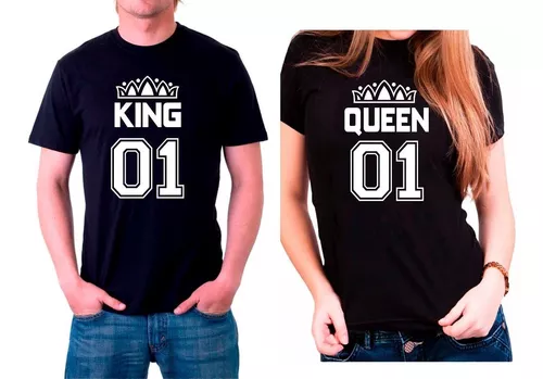 Kit Camisetas Casal King and Queen