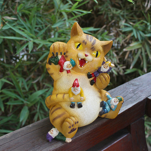 Figura De Gato, Detalles Exquisitos, Textura, Colores Brilla
