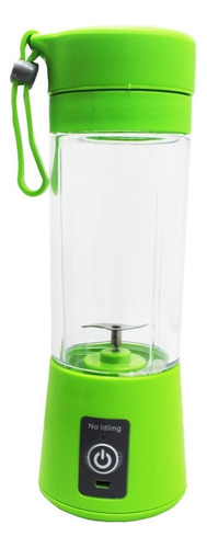 Mini Liquidificador Portátil Shake Bateria Recarregável Usb Cor Verde 110V/220V