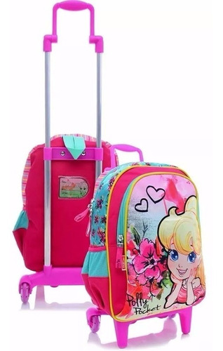 Mochila Polly Pocket Sestini M De Rodinha Original  + Brinde