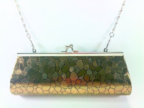 Bolsa Clutch De Mão Para Festa Dourada Novo