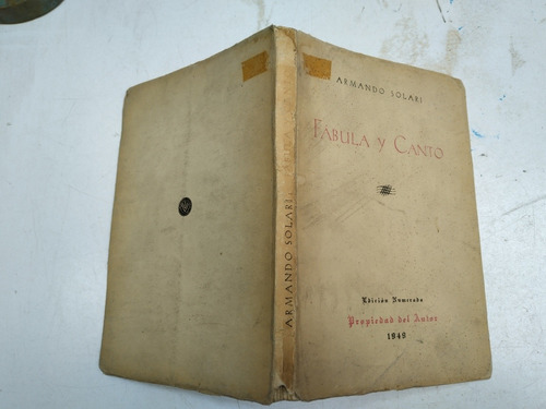 Libro Fábula Y Canto 1949