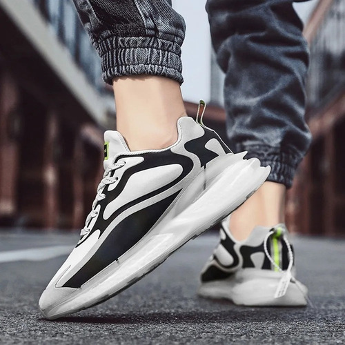 Tenis Para Hombres Air Cojín Cómodos Correr Luminoso Zapatos