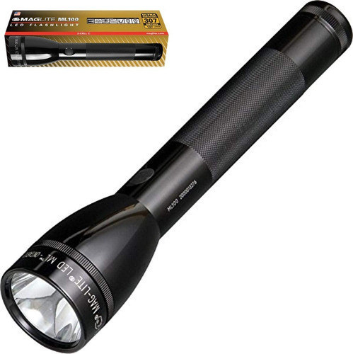 Linterna Led C 3 Celdas Maglite, Ml100 Resiste Agua Y Caídas Color de la linterna Negro Color de la luz Blanco