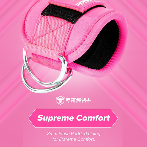 Tobillera Iron Bull Strength, De Neopreno, Rosa Neón